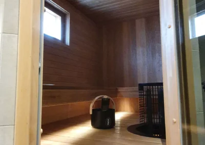 Saunan remontti integroidulla kiukaalla